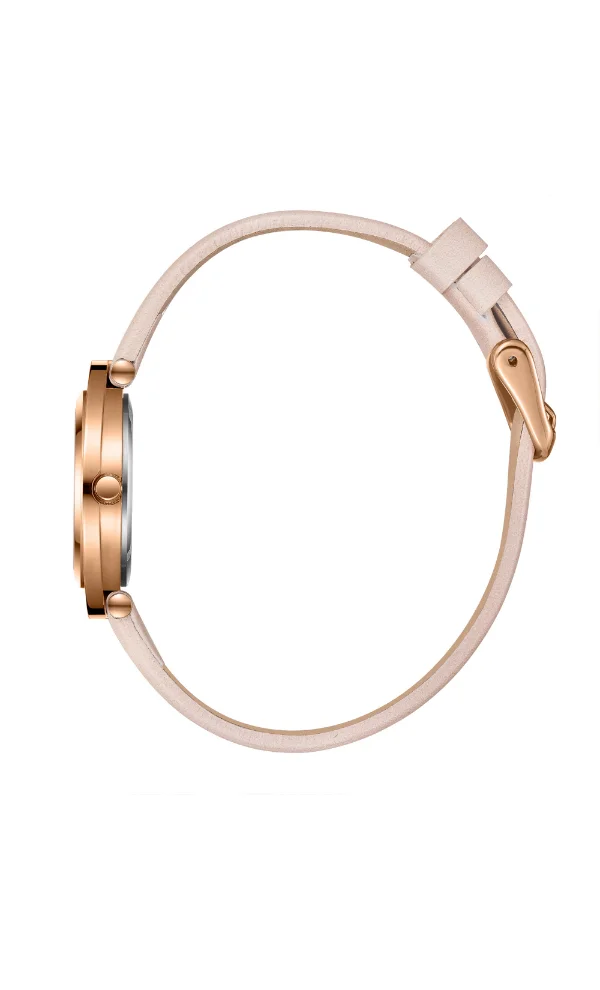 لي كوبر Women's Analog Display Watch With Light Brown Leather Strap - LC08034.424