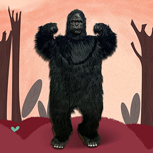 EraSpooky Adult Gorilla Halloween Costume Men's Realistic Ferocious Chimpanzees Cosplay Suits - Image 2