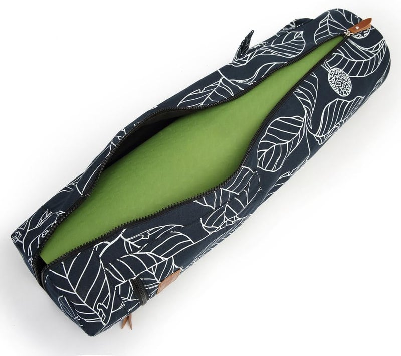 ELENTURE Canvas Yoga Mat Bag with Adjustable Strap & Pockets, Full-Zip Travel Gym Tote for Women & Men, Fits 1/4" & 1/3" Thick Mats, Lightweight Carrier for Yoga, Workout, Outdoor Use - Image 5