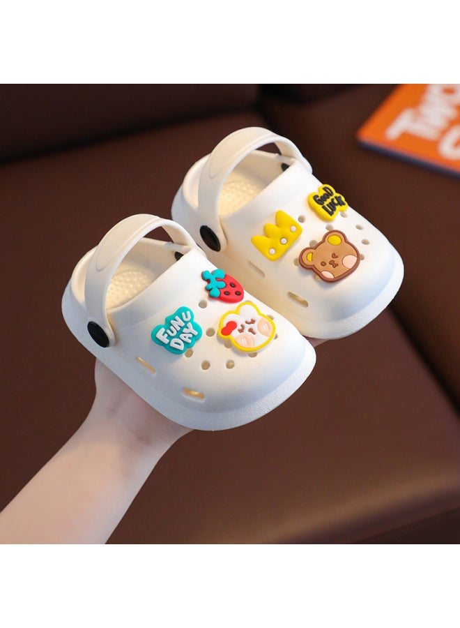 Children's Slippers With Closed Toe, Boys' Cartoon Non-slip Soft-soled Indoor Home Slippers,  Baby Clogs For Girls