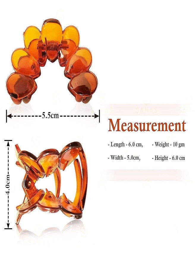 بيردوير مشابك شعر متوسطة الحجم من بيردوير، مشابك على شكل فراشة مرصعة بالأحجار، مشابك شعر للنساء والفتيات (عبوة من 14 قطعة، أسود، لون الصدف، مادة أكريليك) | مشبك شعر وربطة شعر نسائية وحلقة - Image 2