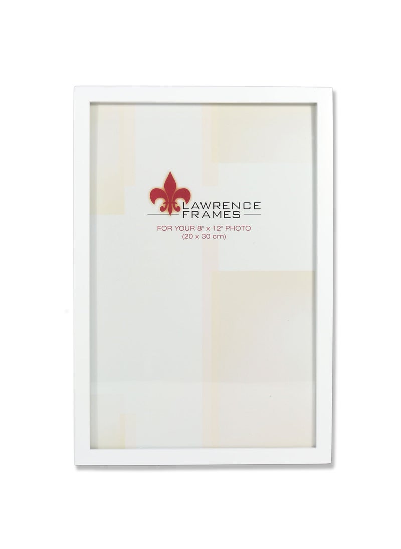 Lawrence Frames Lawrence Frames White Wood Picture Frame Gallery Collection 8 by 12Inch White 