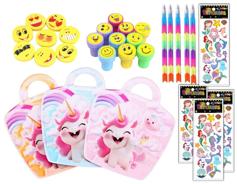 TERA13 Navratri Special Com-bo of Kanjak (Combo of 6 Packs) Unicorn Theme Stationery Gift Set for Girls, Birthday Return Gift for Kids, Best Gi-ft for Kanya Pujan - Image 1