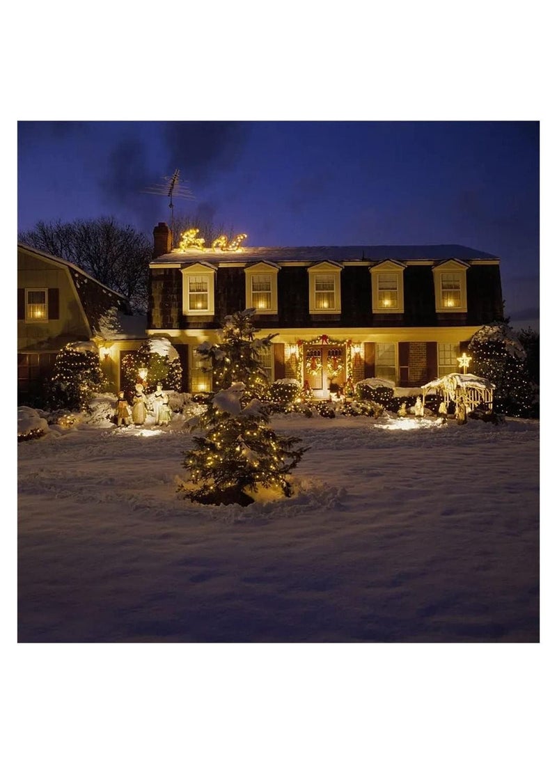 VIO 50M LED String Lights Reel for Indoor Outdoor Use Festive Lights Plug in Twinkle Lights for Trees Room Bedroom Wedding Birthday Eid Ramadan Diwali New Year Warm White Clear Wire  - Image 5