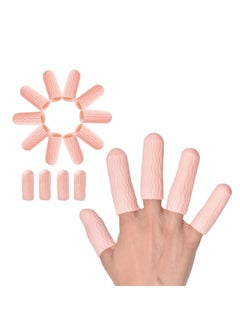 KASTWAVE Finger Cots, Gel Finger Tips Protector, 14Pcs Finger Covers, New Material (Latex-Free), Finger Sleeves Great for Finger Cracking, Dermatitis, Psoriasis, Hand Eczema and More  - Image 1