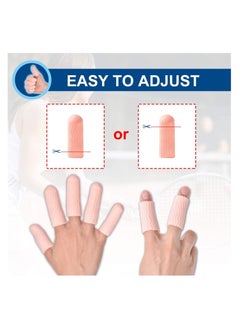 KASTWAVE Finger Cots, Gel Finger Tips Protector, 14Pcs Finger Covers, New Material (Latex-Free), Finger Sleeves Great for Finger Cracking, Dermatitis, Psoriasis, Hand Eczema and More  - Image 4