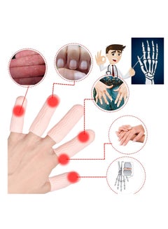 KASTWAVE Finger Cots, Gel Finger Tips Protector, 14Pcs Finger Covers, New Material (Latex-Free), Finger Sleeves Great for Finger Cracking, Dermatitis, Psoriasis, Hand Eczema and More  - Image 2