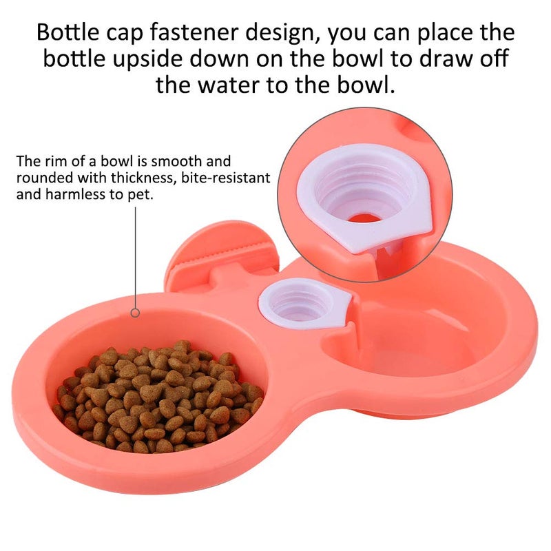 Blue Hanging Pet Bowl Cage Feeder with Bottle Cap Fastener for Small Dogs Cats - Image 3