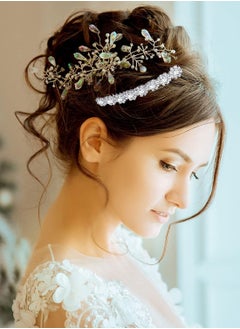 Geosar Geosar 4 Pieces Alloy Rhinestone Side Hair Combs Crystal Flower Hair Clips Wedding Hair Comb Bridal Jewelry Hair Clips Combs French Hair Accessories for Women(Silver,Gold)  - Image 4