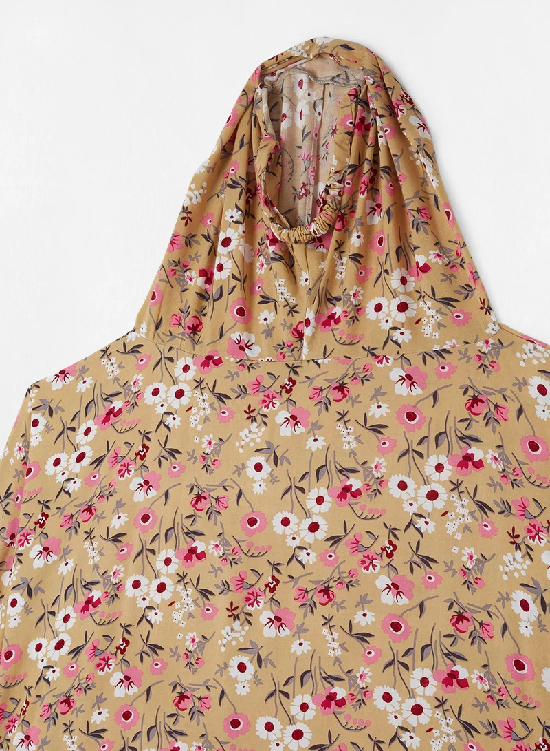Hayat Plain Praying Dress With Attached Veil