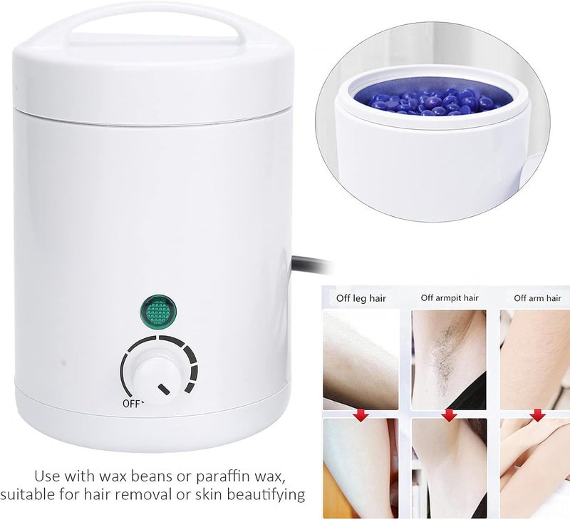 KASTWAVE Mini Hair Removal Wax Hot Machine, Paraffin Wax Melt Machine with 6 Gears Temperature Adjustment for Men Women, Portable Travel Facial Waxing Pot Warmer Hair Removal (UK Plug) - Image 2