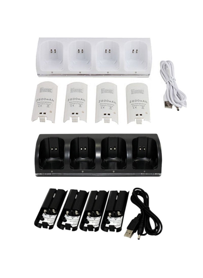 Decdeal - 4Pcs 2800mAh Rechargeable Cells and Cell Charge Dock Stand for Remote Switch Accessory - Image 1