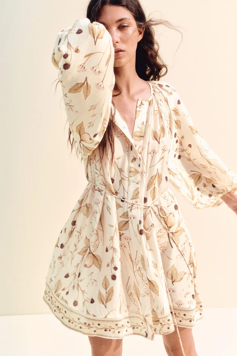 H&M Oversized tie-belt dress