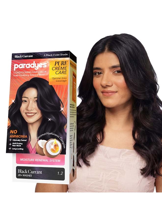 Paradyes Pure Creme Care No Ammonia Hair Color Black Currant 1.2 - Image 2