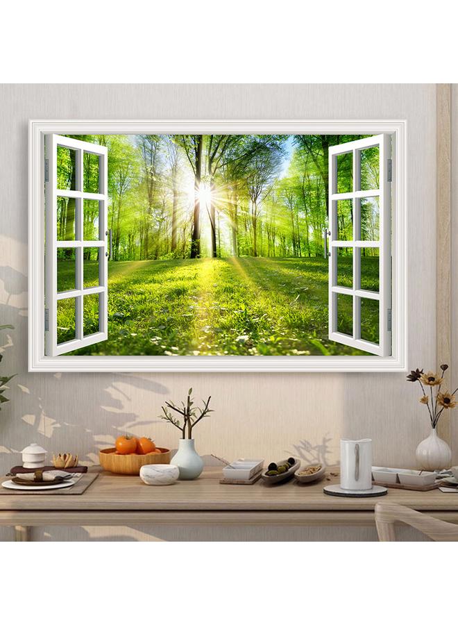Bluejw Landscape Painting Wall Stickers 3D Stereo Mural Stickers Self-adhesive Living Room Background Wall Decorative Painting Fake Window Stickers - Image 2