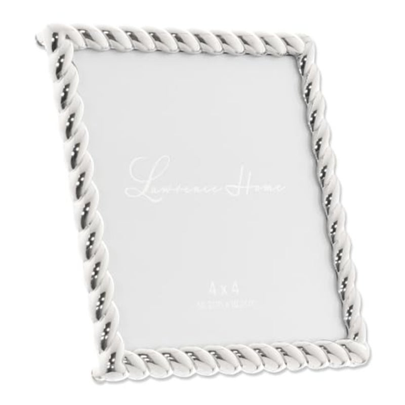 Rope Design Metal Frame, 4x4, Silver - Image 3