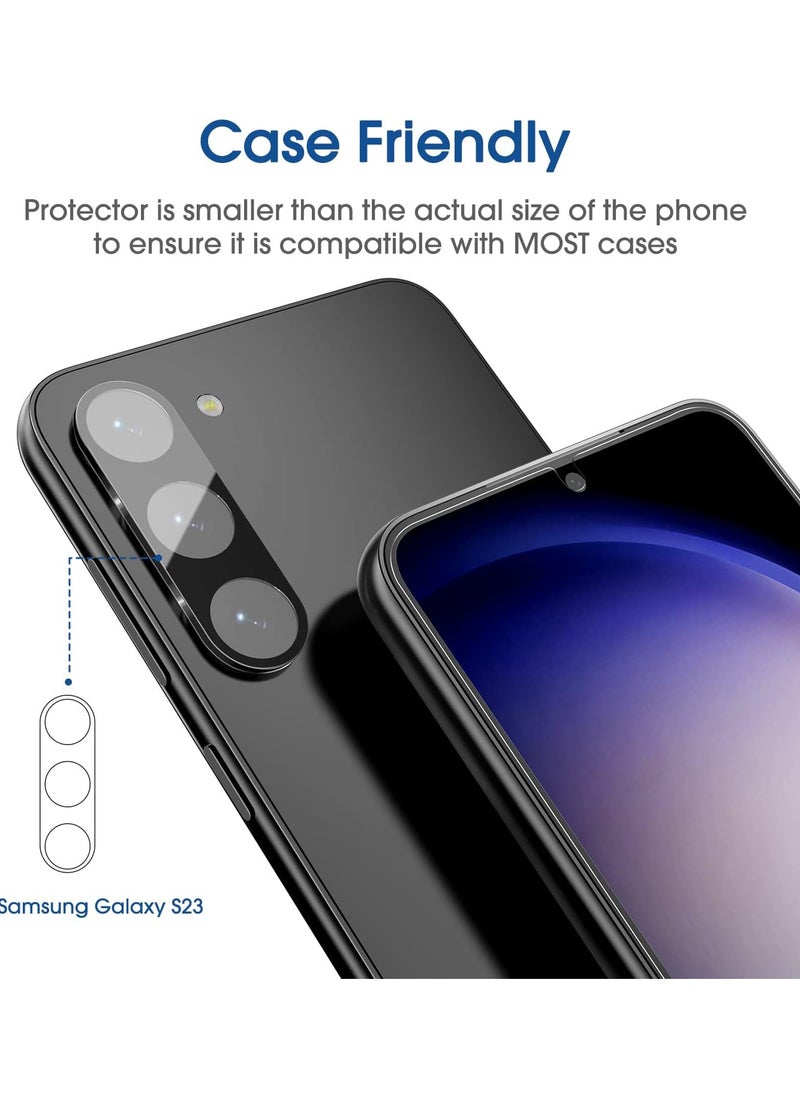 Amfilm - amFilm 2+2 Pack Tempered Glass Screen & Camera Lens Protector for Samsung Galaxy S23 5G - OneTouch Installation, 9H Hardness, Bubble Free - Image 1