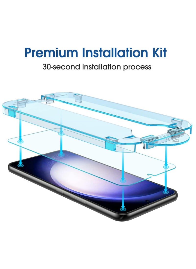 Amfilm - amFilm 2+2 Pack Tempered Glass Screen & Camera Lens Protector for Samsung Galaxy S23 5G - OneTouch Installation, 9H Hardness, Bubble Free - Image 1