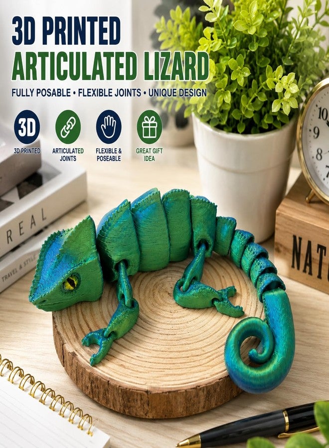 BuQueHM 3D Printed Lizard-Flexible Articulated 3D Animals for Stress Relief & Unique Desk Decor - Image 4