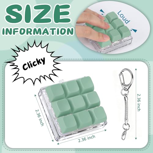 Axlksia Keyboard Fidget Toy Fidget Clicker Keyboard Fidget Keychain Button Fidget Gifts for Adults to Relieve Stress and Pass Time Style L - Image 5