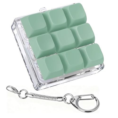 Axlksia Keyboard Fidget Toy Fidget Clicker Keyboard Fidget Keychain Button Fidget Gifts for Adults to Relieve Stress and Pass Time Style L - Image 1