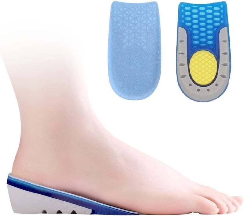 JERN Gel Height Increase Insoles 1 Pair, Shock Absorption Heel Cushion Pads, Height Lift Shoes Inserts for Men & Women (3.5 CM Height) - Image 1