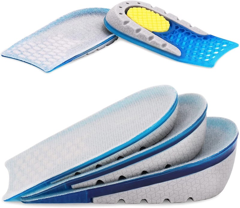 JERN Gel Height Increase Insoles 1 Pair, Shock Absorption Heel Cushion Pads, Height Lift Shoes Inserts for Men & Women (3.5 CM Height) - Image 2
