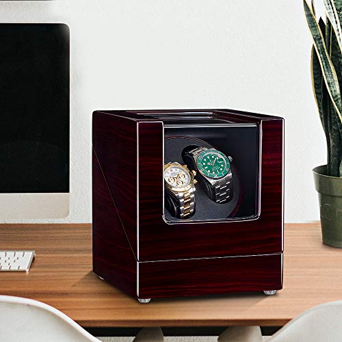 J.QUEEN JQUEEN Double Watch Winder with Quiet Japanese Mabuchi Motor (A-Ebony(BK)) - Image 2