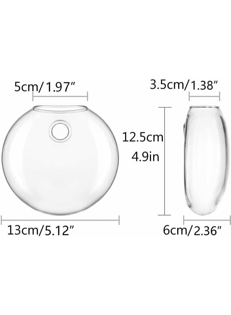 Arabest Paporich 4 Pcs Wall Hanging Planter Propagation Station, Glass Flower Vase for Hydroponics Plants, Bathroom, Home Office Living Room Decor Gift - Image 2