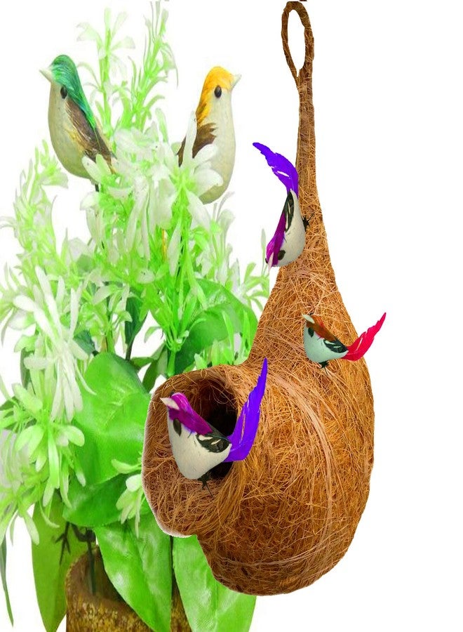 LIVEONCE Decorative Bird nest with 3 Birds-Natural Color - Image 4