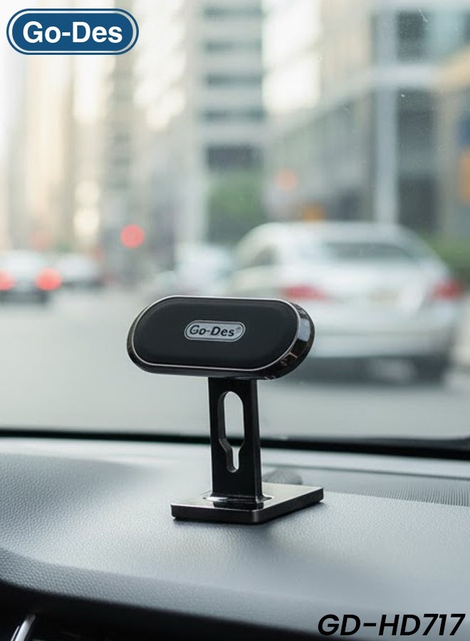 جو-ديز حامل جو-ديس المغناطيسي للهاتف على لوحة القيادة في السيارة - قبضة قوية، دوران 360 درجة، حامل قابل للتعديل، حامل عالمي للهاتف المحمول للمنزل والمكتب والسيارة GD-HD717 - Image 1