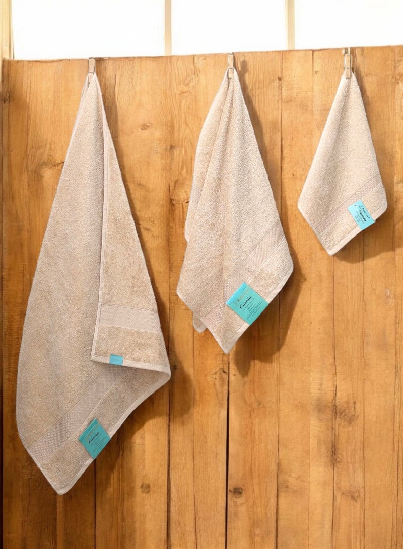 Baltic Linen Casvia 3-Piece Towel Set– 550 GSM | Soft & Absorbent Cotton | 50x90cm, 70x140cm, 33x33cm by Baltic Linen  - Image 2