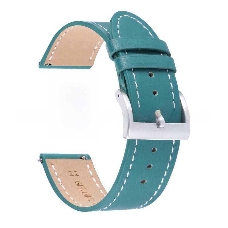 Quick Release Leather Strap for Gear S3 Blue
