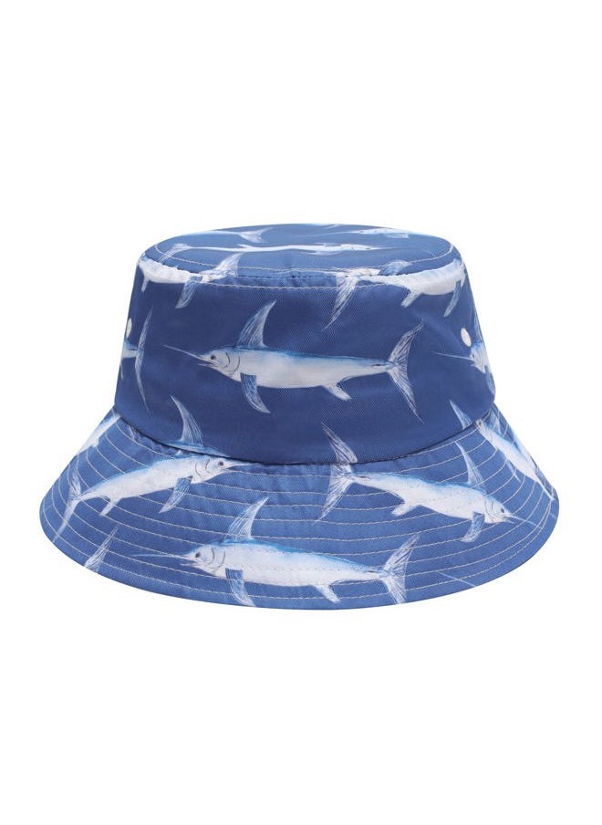 ZLYC Unisex Cute Animal Print Travel Bucket Hat Summer Fisherman Cap (Swordfish Navy)  - Image 3