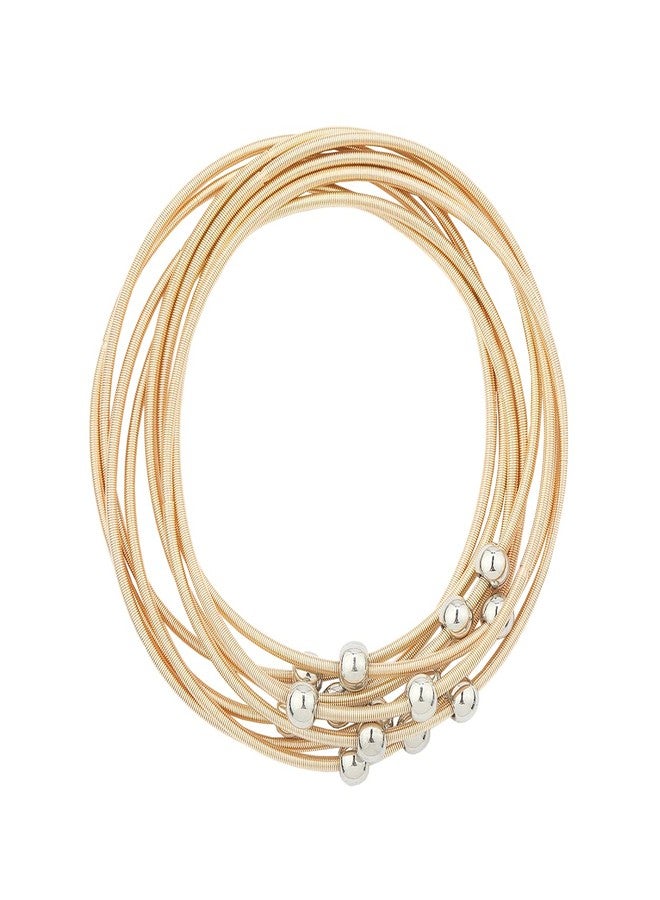 NTLX Guitar String Bracelet - Multi Strand Stackable Stretch Bracelets for Women - Bohemian Boho Bracelets - Music Lovers Fashion - Multi Color Strand Statement Bangles, Silver Cubic Zirconia, no - Image 1