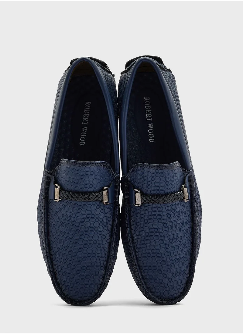 Robert Wood Textuted Loafers