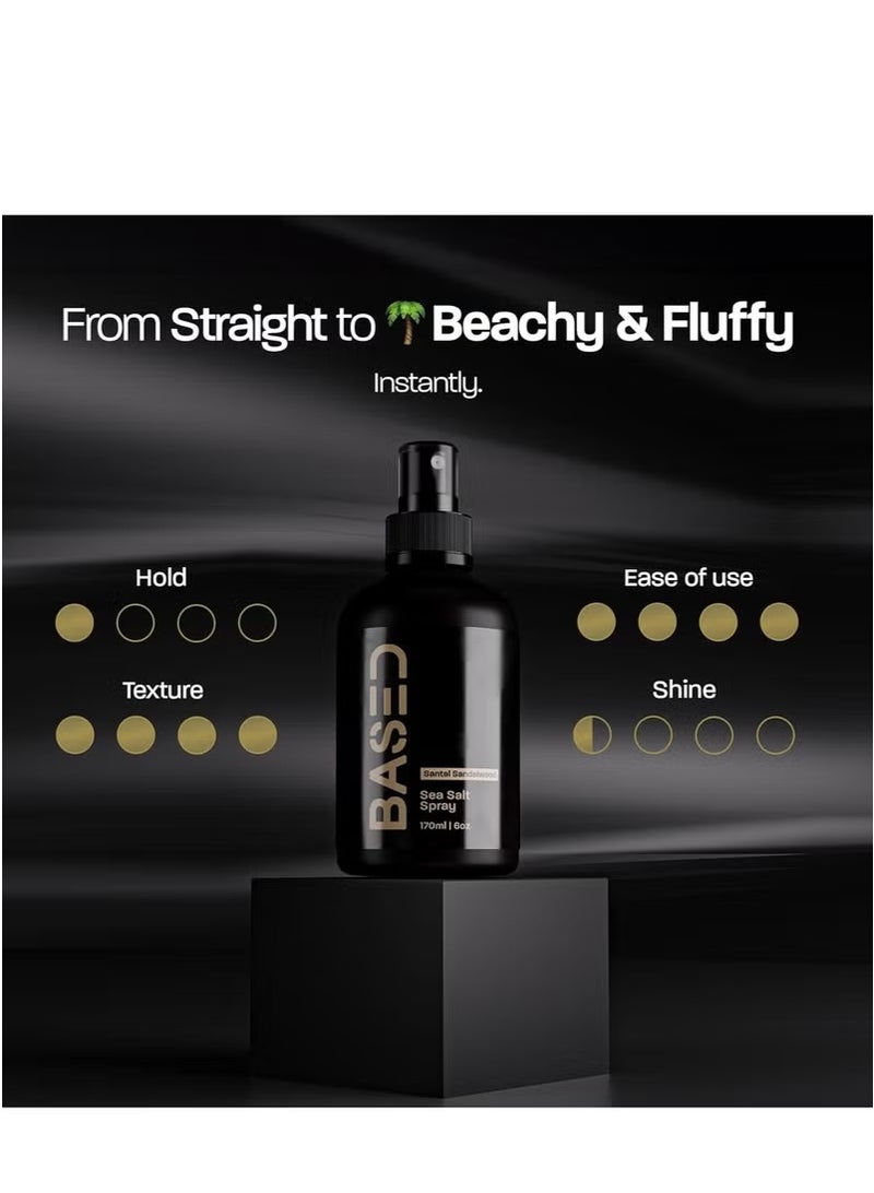 Based Sea Salt Spray, Natural Finish Sea Salt Spray for Hair, Gives Volume and Texture, Enriched with Seaweed and Vitamin B5, Lightweight and Non-Greasy, Paraben Free 170ml - Image 4