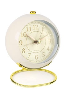 Silent Bedside Clocks Battery Operated Non-Ticking Analogue Retro Alarm Clock Bedroom Simple Loud Alarm Desk Clock Vintage Alarm Clocks with Light Large Display for Heavy Sleepers Office