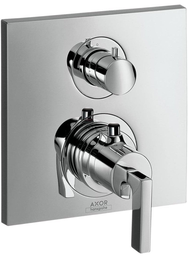 AXOR AXOR Citterio Modern Clean Volume and Auto Temperature Control 2Handle 7inch Wide Thermostatic Shower Trim for Roughin Valve with Diverter in Chrome 39720001  - Image 1