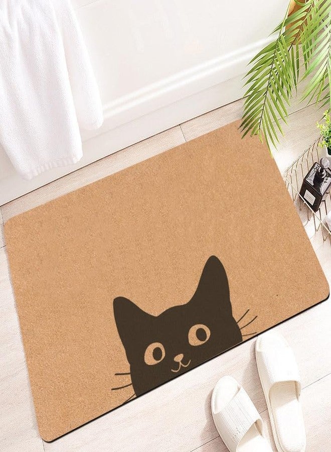 Assaoy Black Cat Outdoor Doormat Coir Door Mat Outside Entrance,Funny Welcome Floor Mat,Fall Front Door mat with Heavy Duty Backing,Indoor Outdoor Rubber Rugs Patio Home Decoration 30 * 17 in - Image 4