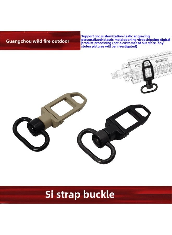 [SI Strap Buckle] QD Bilateral Buckle Quick Release IS Strap Ring Rotating Buckle Single Point With Double Point With Task 20mm-Color:Black Strap Buckle YR148-BK  - Image 2