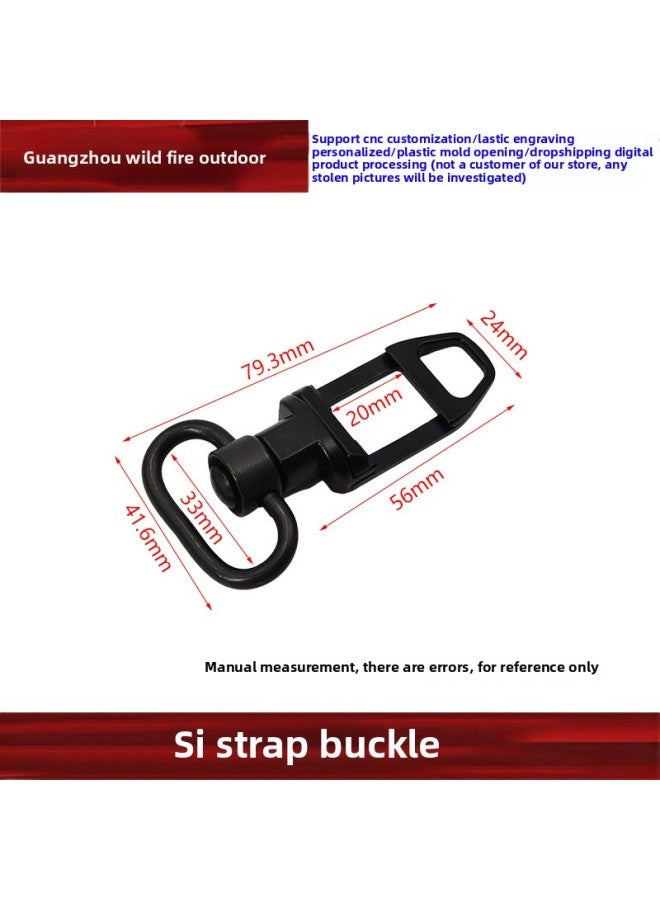 [SI Strap Buckle] QD Bilateral Buckle Quick Release IS Strap Ring Rotating Buckle Single Point With Double Point With Task 20mm-Color:Black Strap Buckle YR148-BK  - Image 4