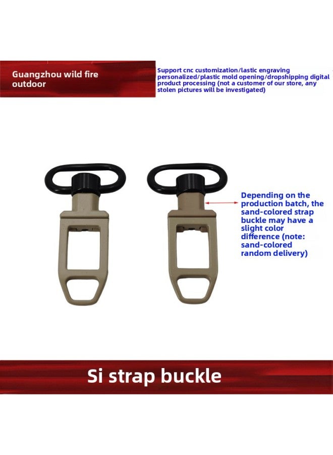 [SI Strap Buckle] QD Bilateral Buckle Quick Release IS Strap Ring Rotating Buckle Single Point With Double Point With Task 20mm-Color:Black Strap Buckle YR148-BK  - Image 3