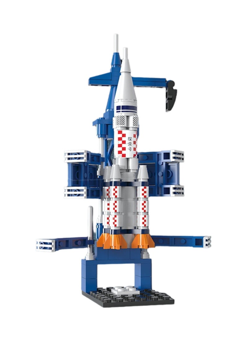 Small Space Rocket 122pcs Assembly Set Toys, Large Building Block Puzzle Game, Best Learning And Role-Playing, Suitable Gifts For Boys And Girls Over 6 Years Old  - Image 1