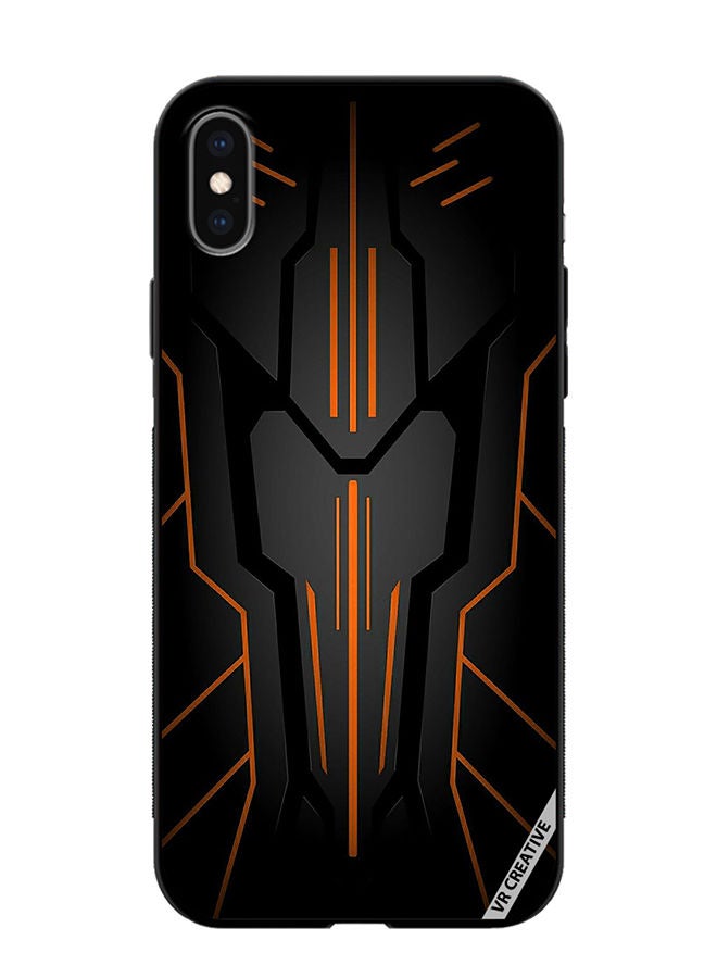 VR CREATIVE غطاء حماية لجهاز ابل ايفون اكس اس ماكس اسود تصميم سارك متعدد الالوان - Image 1