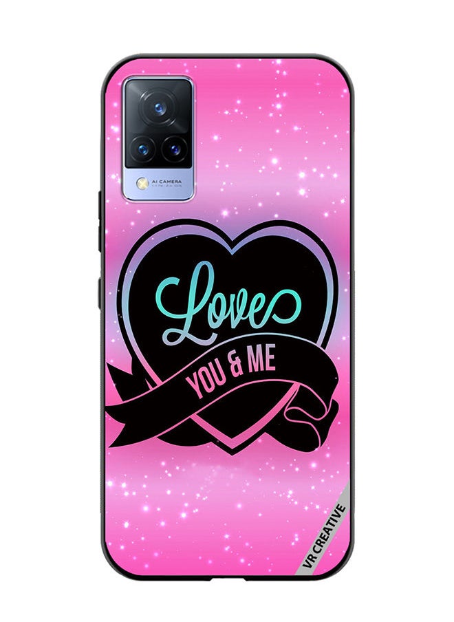VR CREATIVE - Protective Case Cover For Vivo V21 5G Love You And Me Design Multicolour - Image 1