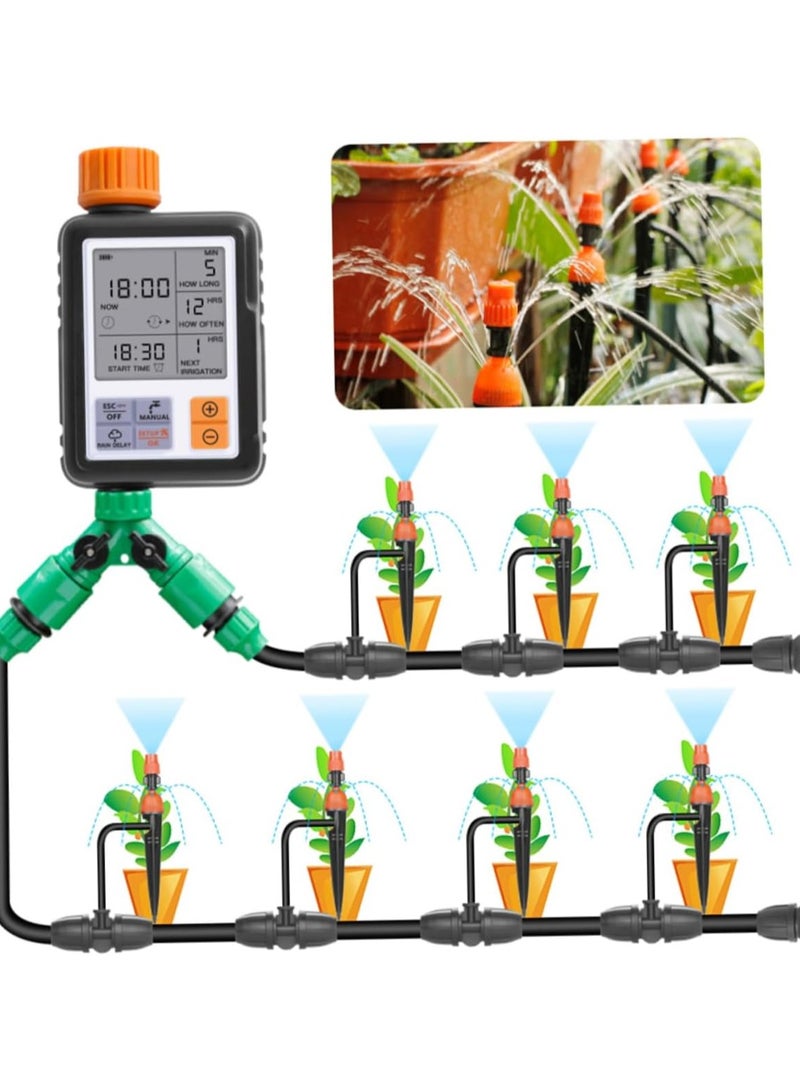 PEI  AN Garden Timers for Watering Water Timer Smart Irrigation Controller Mechanical for Drip and Atomization Systems Automatic Digital Garden Water Timer - Programmable, Waterproof Irrigation Controller with LCD Display for Lawns and Pools - Image 1