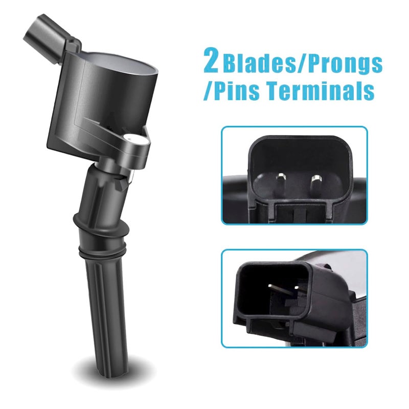 MAS Set of 8 Ignition Coil Pack and Iridium Spark Plug Compatible with Mercury Ford F150 E150 E250 Expedition Explorer Grand Marquis Crown Victoria 4.6L V8 Replacement for SP493 DG508 - Image 2