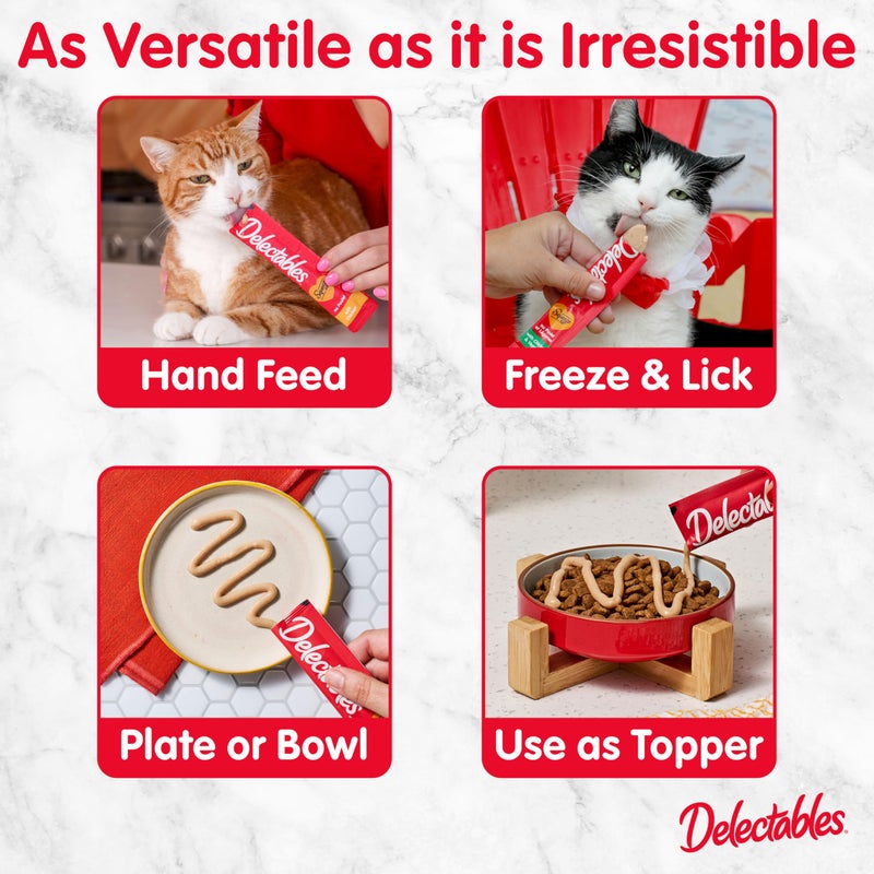 Hartz Delectables Squeeze Up Variety Pack, Creamy Squeezable Puree, Lickable Wet Cat Treats, Grain Free, No Added Fillers, No by-Products, No Added Preservatives, 0.5 Ounces Tube, 72 Tubes Total - Image 5