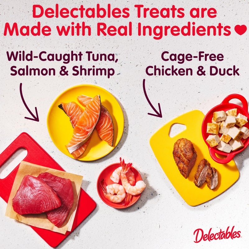 Hartz Delectables Squeeze Up Variety Pack, Creamy Squeezable Puree, Lickable Wet Cat Treats, Grain Free, No Added Fillers, No by-Products, No Added Preservatives, 0.5 Ounces Tube, 72 Tubes Total - Image 2